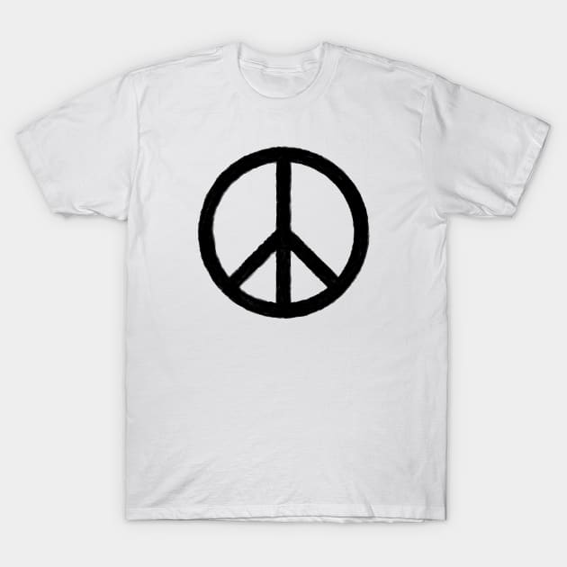 PEACE SYMBOL IN OIL T-Shirt by jcnenm